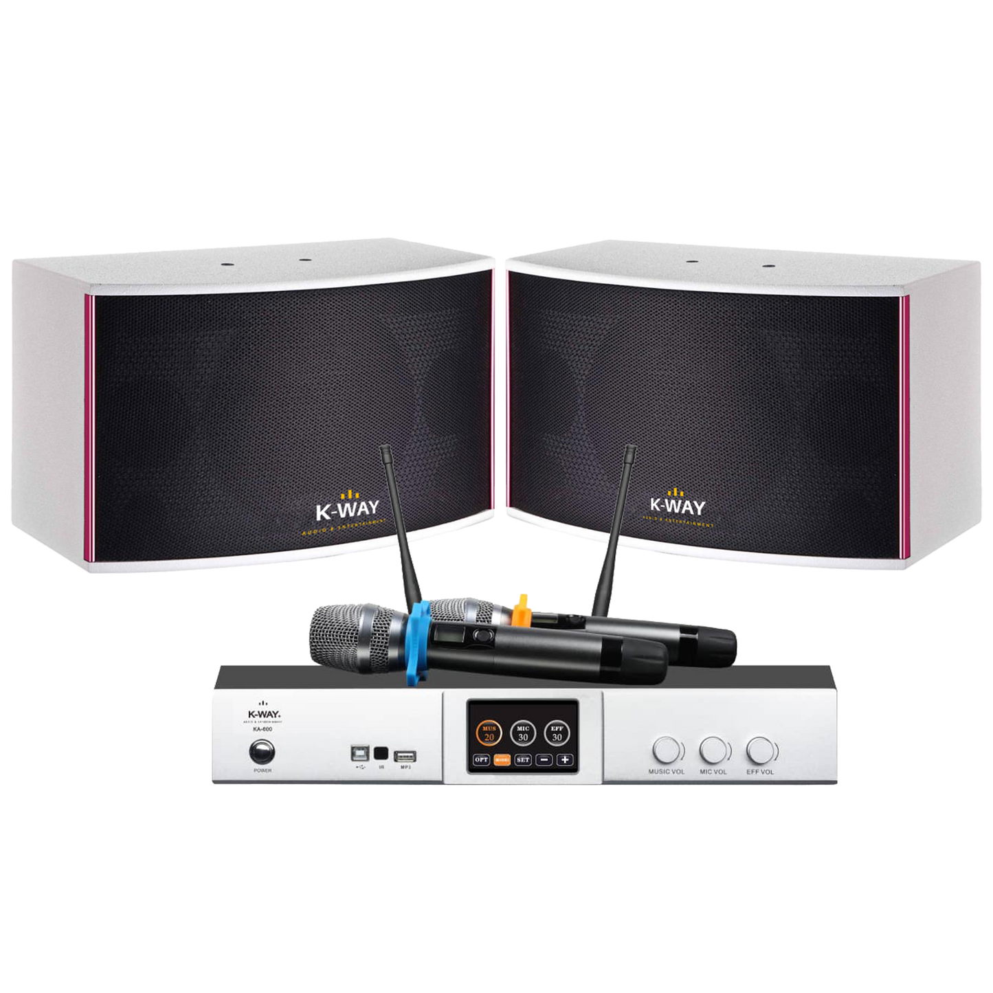 SOUND EXPERT SERIES @ KWAY KS-650 SPEAKER + KA-600 AMPLIFIER WITH WIRELESS MIC
