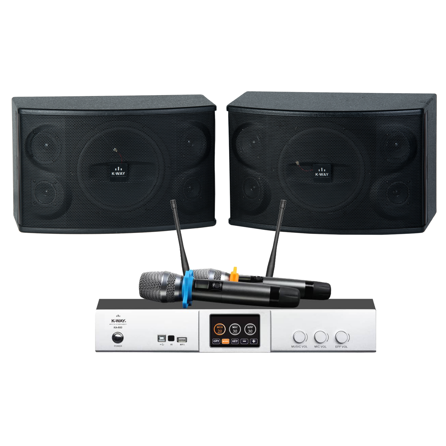 SOUND EXPERT SERIES @ KWAY KS-800 SPEAKER + KA-600 AMPLIFIER WITH WIRELESS MIC