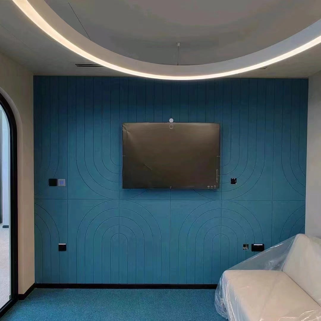 Polyester Pet Felt Grooved Acoustic Wall Panel Sound Absorbing Panel