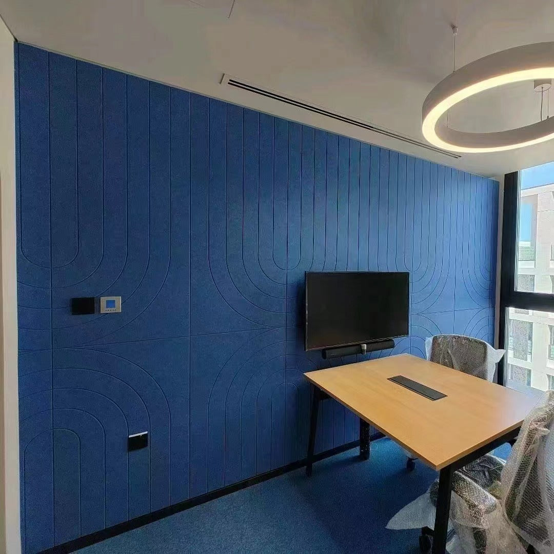 Polyester Pet Felt Grooved Acoustic Wall Panel Sound Absorbing Panel