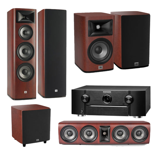 JBL Studio 6 Series 698 5.1 + Marantz SR6015 9.2ch. 8K Atmos Network AV Receiver Speaker Package